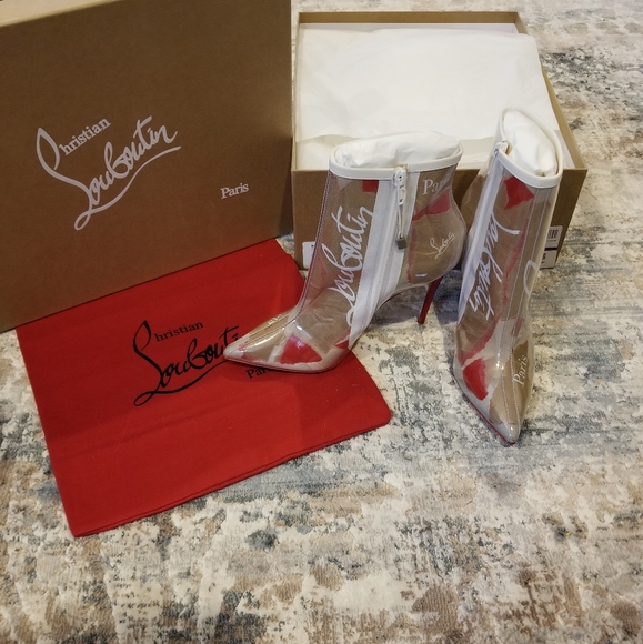 NEW Christian Louboutin So Kate Logo PVC Bootie - Picture 8 of 8